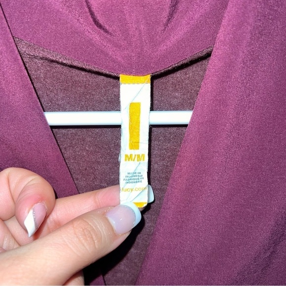 Lucy Burgundy Transcend V-Neck Relaxed Fit Wool Blend Long Sleeve Shirt Size M - Picture 3 of 8